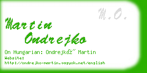 martin ondrejko business card